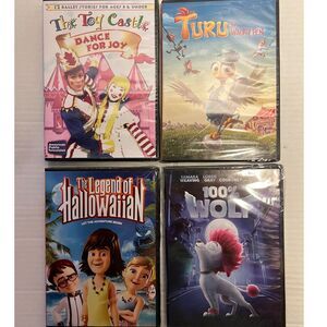 NEW DVDs The toy castle Turu the wacky hen The legend of hallowaiian 100% Wolf